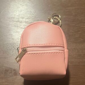 NWOT coral mini backpack keychain bag charm